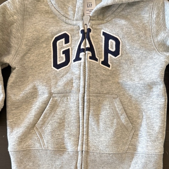 GAP Light Gray Zip-Up Hoodie - Picture 3 of 3